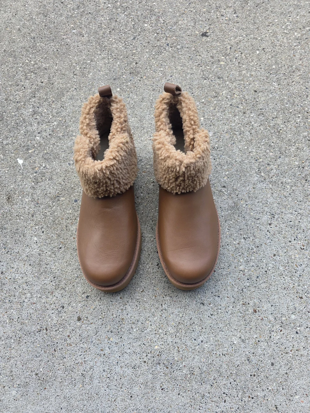 UGG Sherpa-Lined Ankle Boots Women Size 10